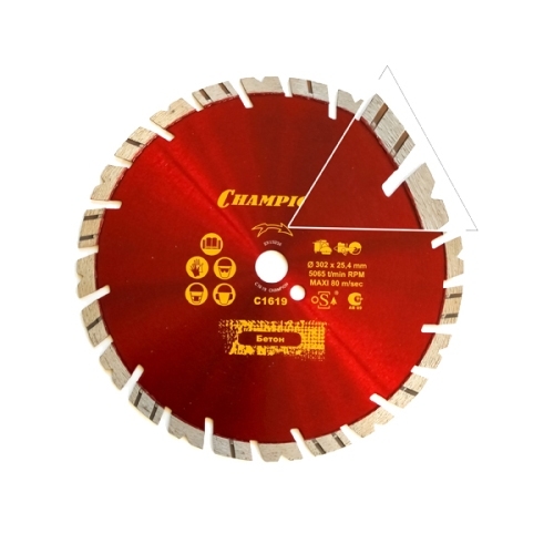 Диск алмазный, универсал CHAMPION.ST 230/22,23/12 Fast Gripper (бетон, кирпич, тротуар.плитка)