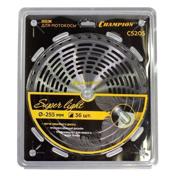 Нож с зубцами из твердого сплава CHAMPION C5205 Super Light 36/255/25,4(SRM-330ES/SRM-350ES,4605)