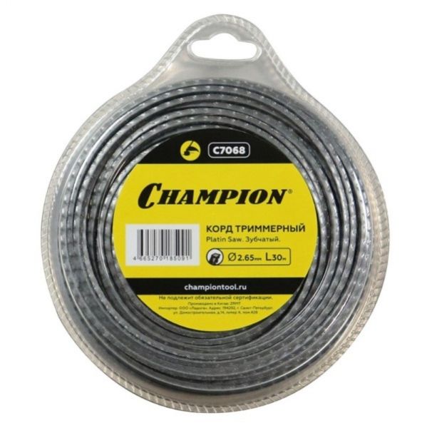 Корд для триммера, 2,65 мм*30м (зубчатый) Platin Saw