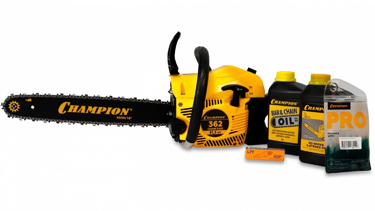 Бензопила CHAMPION А362-18 +АКЦИЯ - подарок